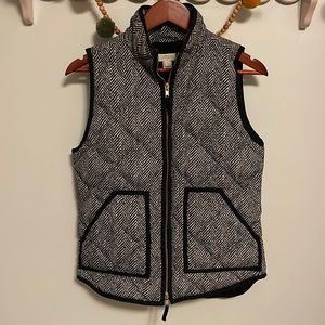 J. Crew herringbone XS puffer vest